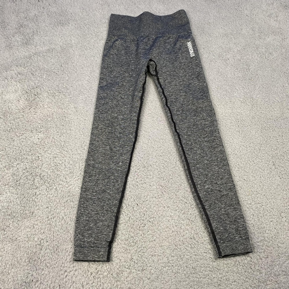 Gymshark Leggings Womens Small Gray Marl High Rise Athleisure Workout Yoga